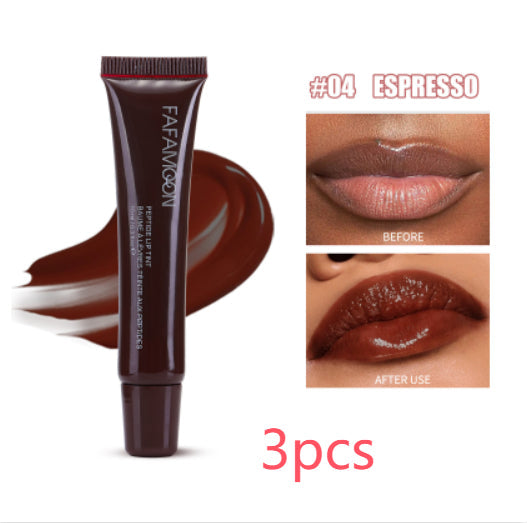 Glossy Lip Glaze Waterproof Long Lasting Lip Gloss Glossy Mirror Tea Red Liquid Lipstick Doodle Lip Korean Makeup Liana Skincare