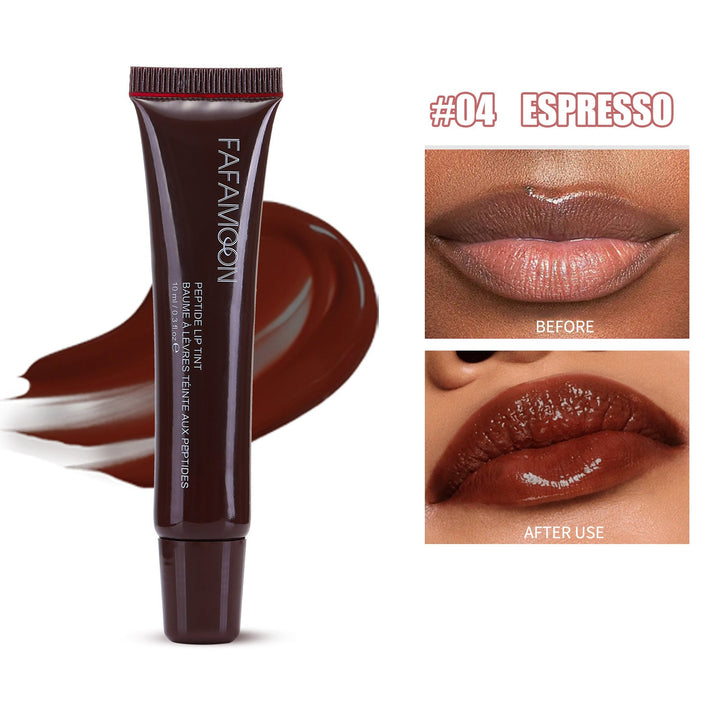 Glossy Lip Glaze Waterproof Long Lasting Lip Gloss Glossy Mirror Tea Red Liquid Lipstick Doodle Lip Korean Makeup Liana Skincare