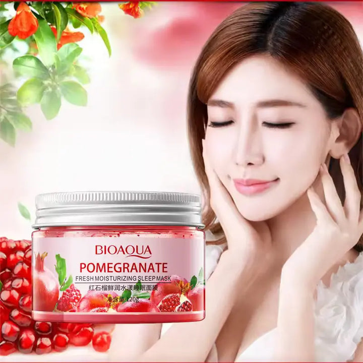 120g Pomegranate Fresh Moisturizing Sleeping Mask, Contains Pomegranate Fruit Extract, Moisturizes the Skin, Makes It Soft and Smooth, Provides Daily Skin Care Liana Skincare