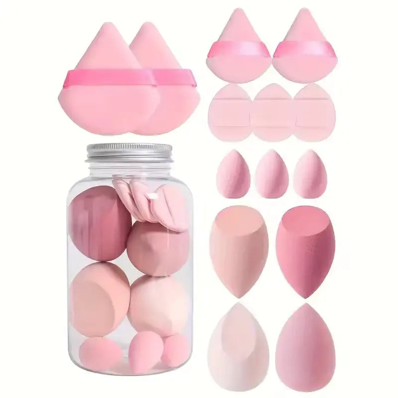 14Pcs Makeup Sponge Cosmetic Puff Foundation Sponges Blender Beauty Egg Powder Puffs Make Up Accessories Women Makeup Tools Liana Skincare