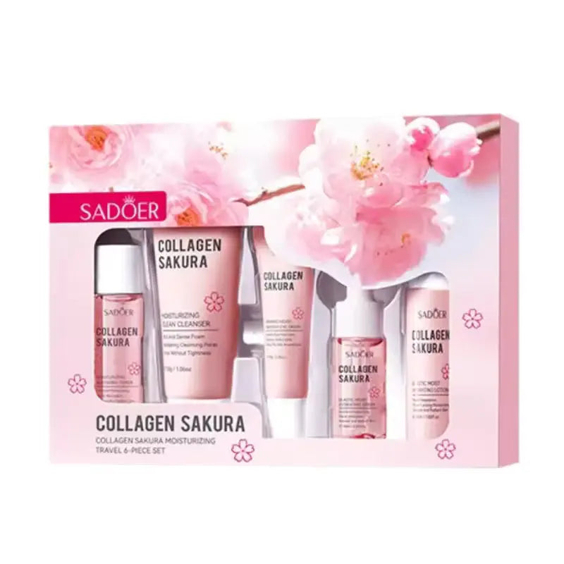 Korean Sakura Skin Care Sets Moisturizing Nourishing Face Cream Serum Toner Lotion Eye Cream Face Skin Care Gift Box Set Liana Skincare
